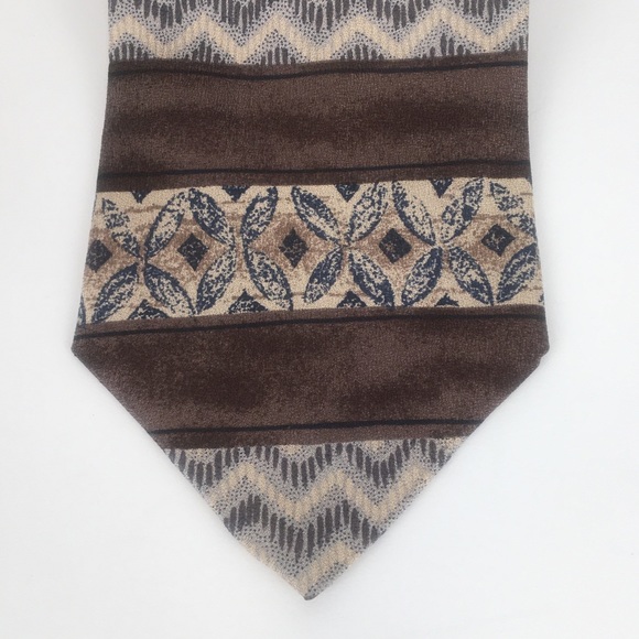 River brand by arrow brown striped patterned tie - Picture 1 of 3